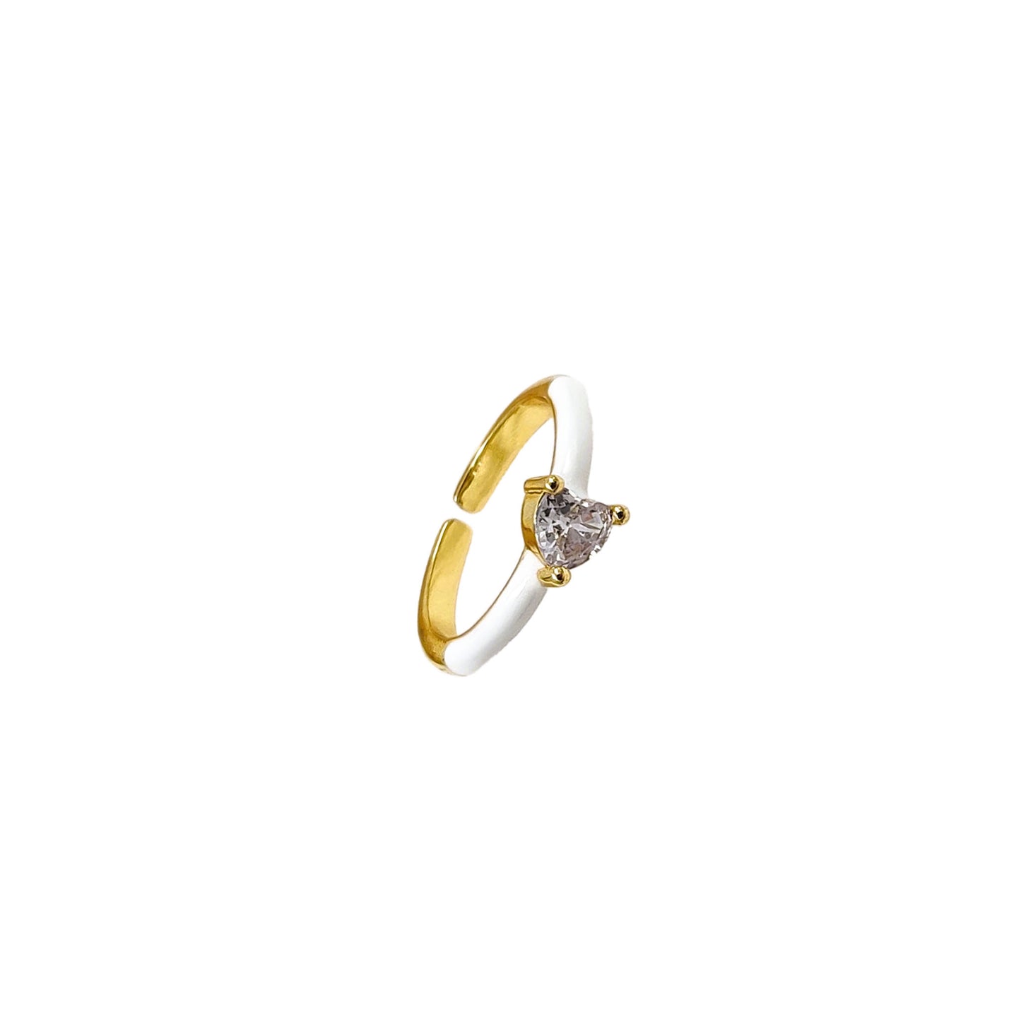Susie heart ring (white)
