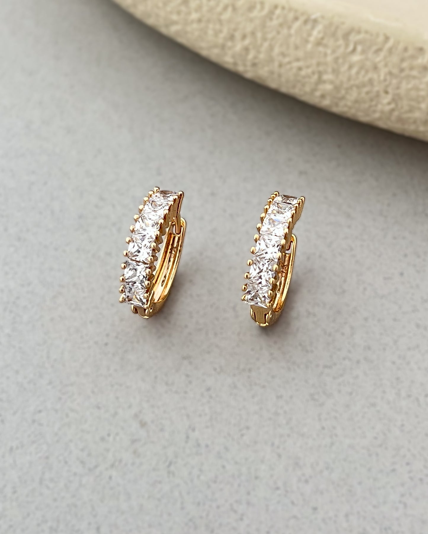 Crystal Drizzle Huggie Hoops