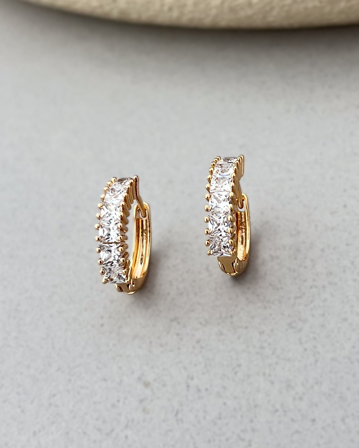 Crystal Drizzle Huggie Hoops