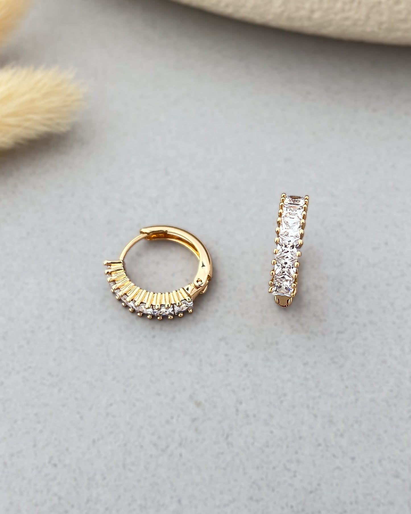 Crystal Drizzle Huggie Hoops
