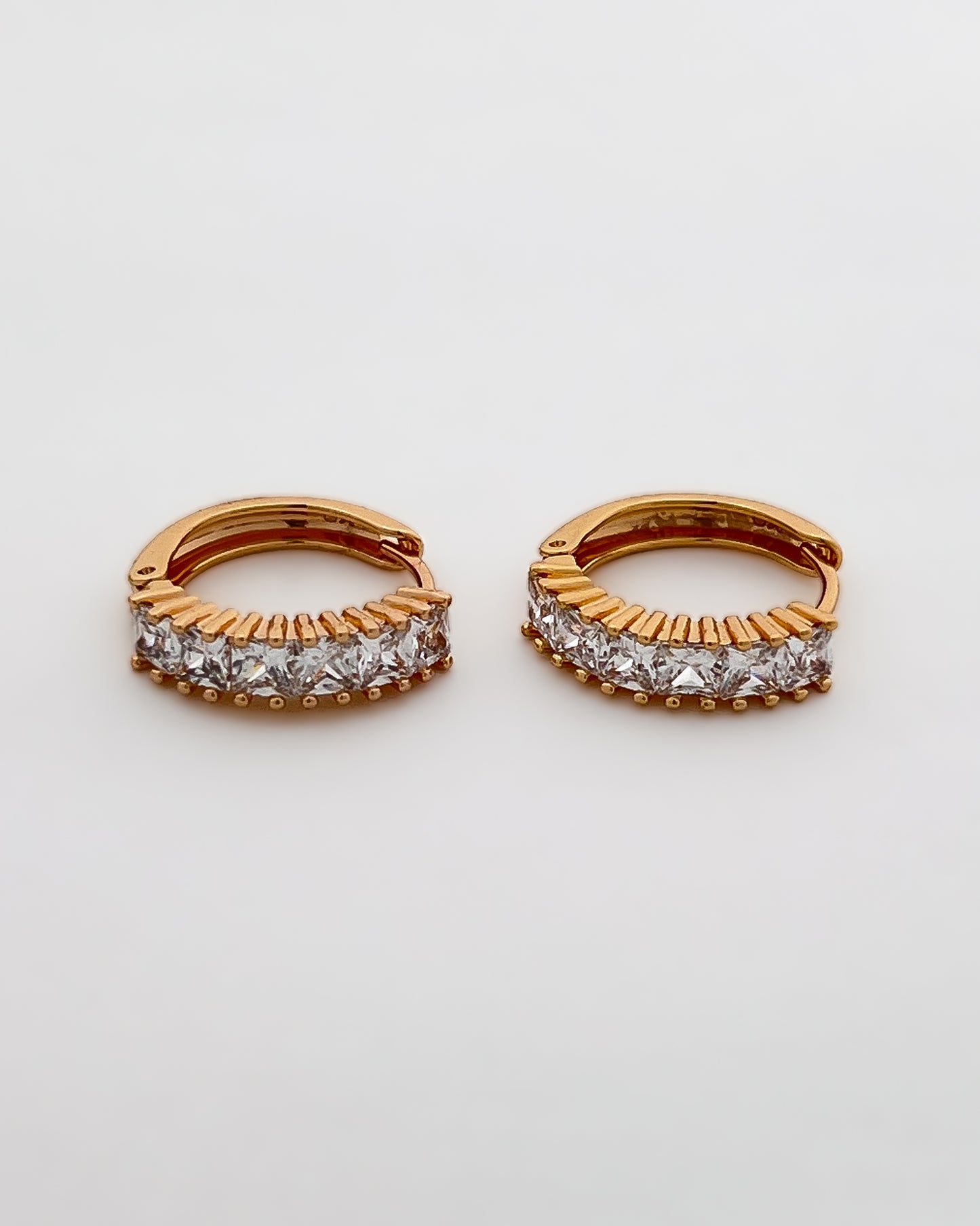 Crystal Drizzle Huggie Hoops