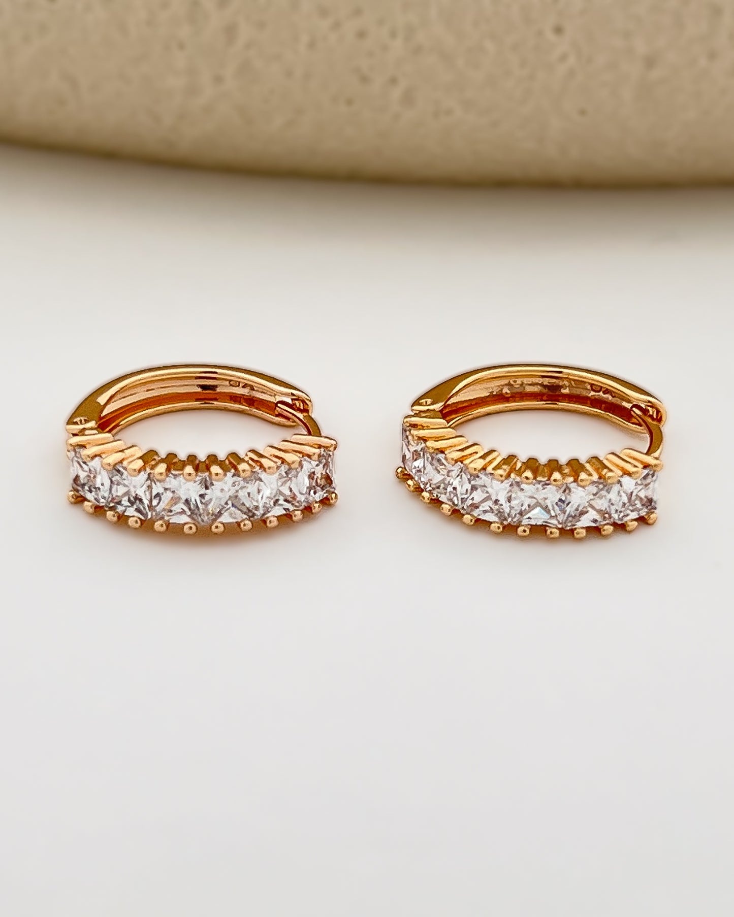 Crystal Drizzle Huggie Hoops