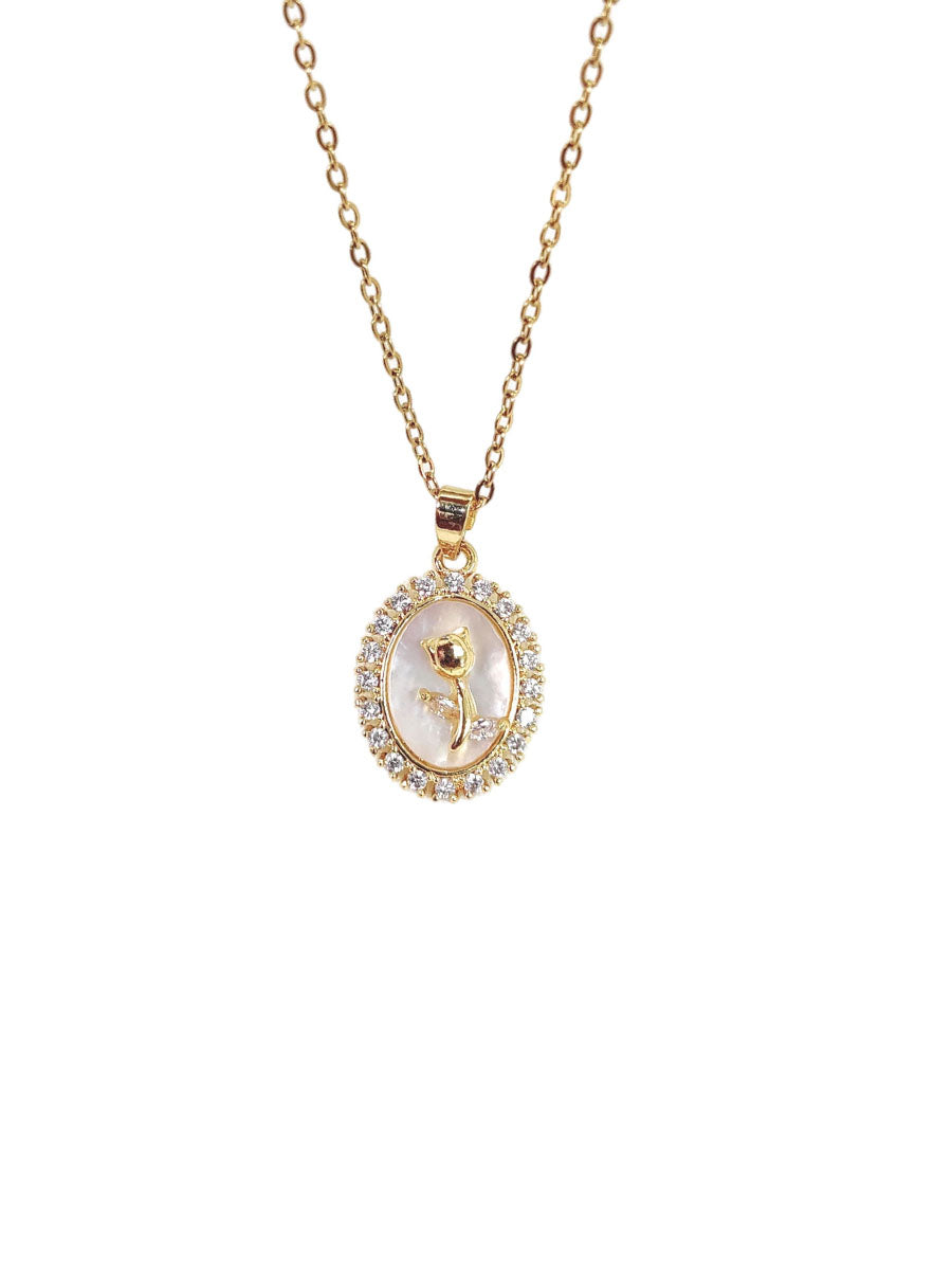 Vintage Rose Necklace