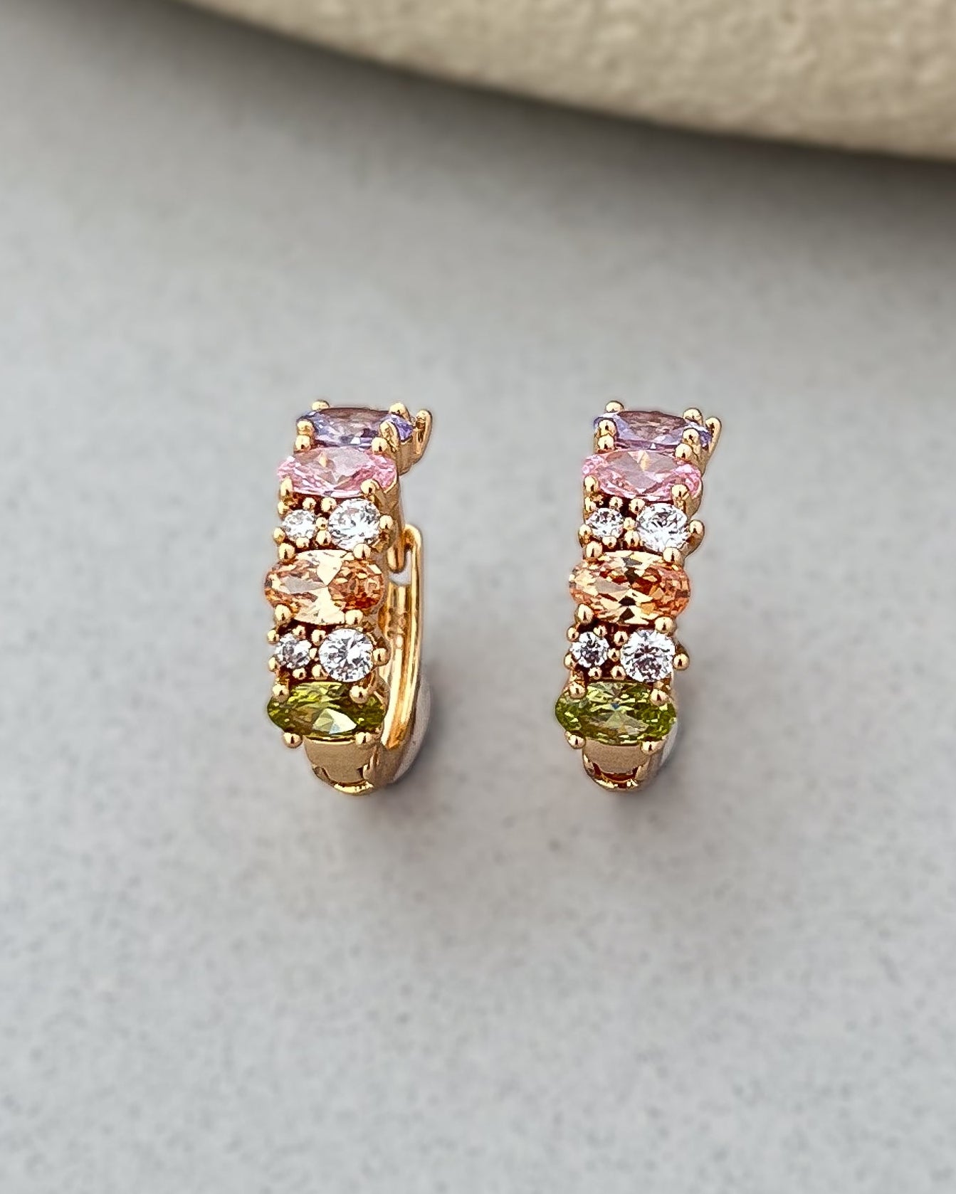 Oval Luxe Huggie Hoops