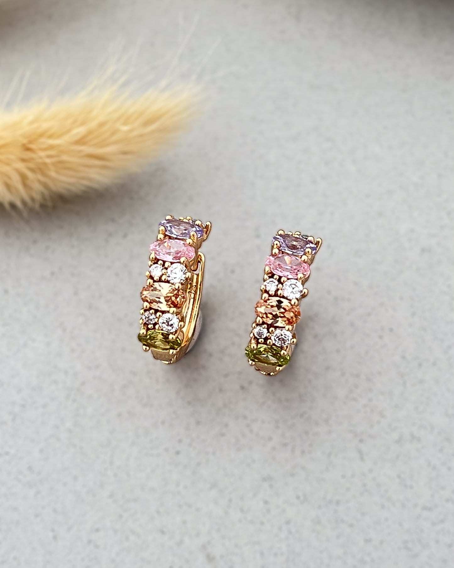 Oval Luxe Huggie Hoops