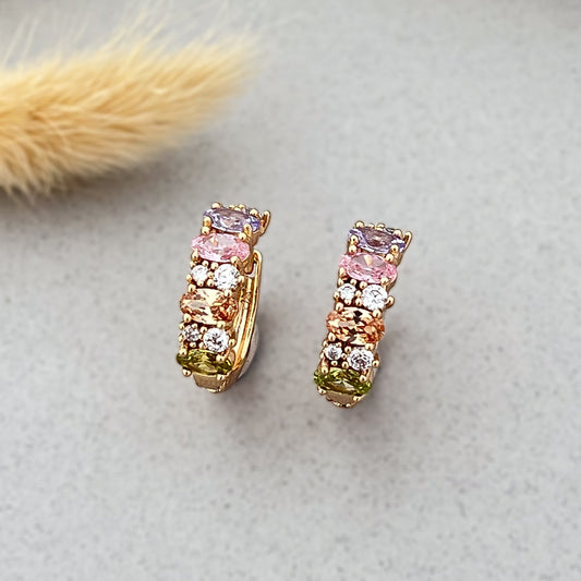 Oval Luxe Huggie Hoops