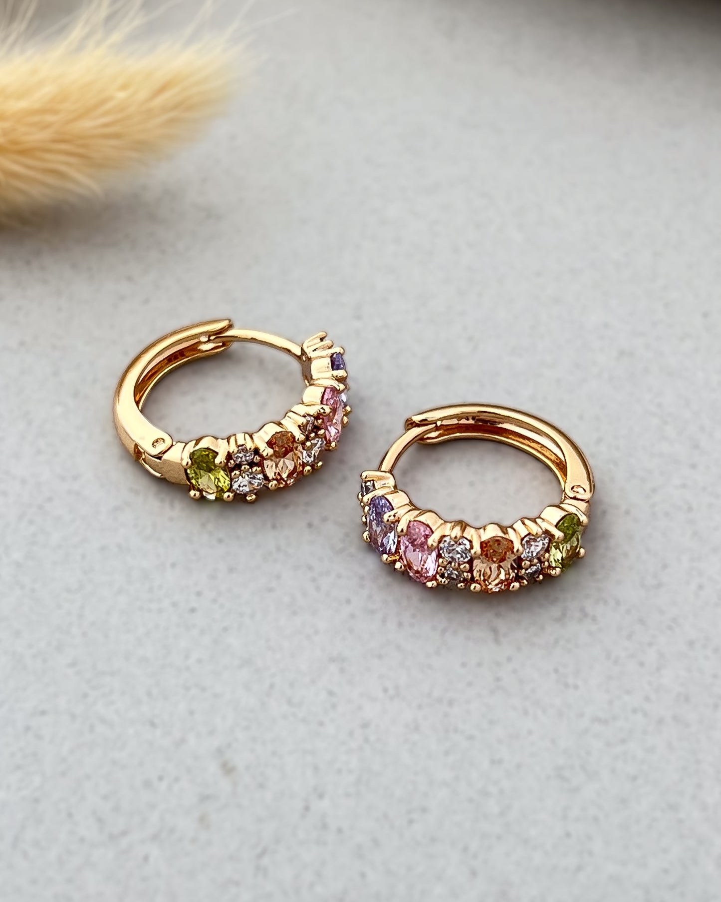 Oval Luxe Huggie Hoops