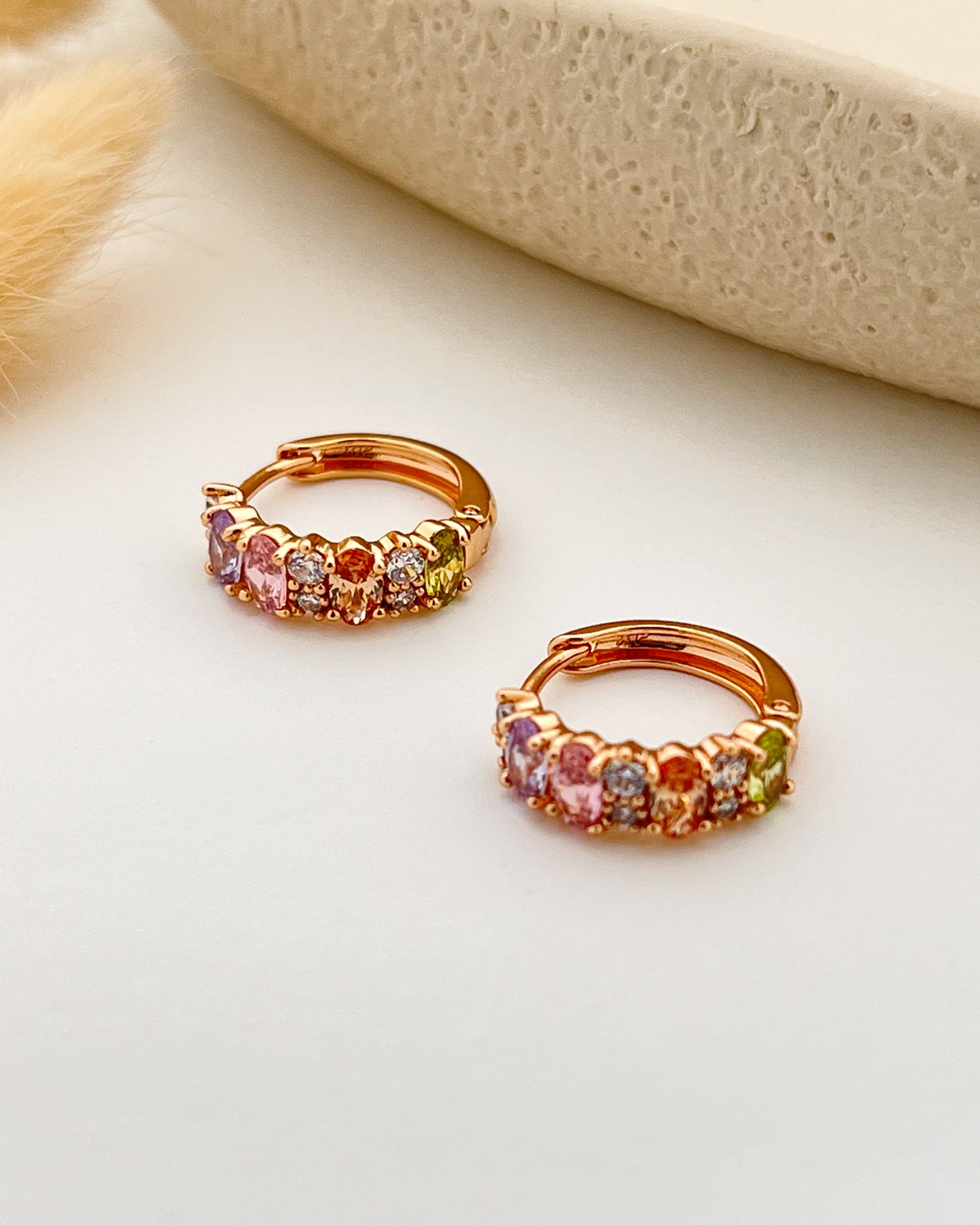 Oval Luxe Huggie Hoops