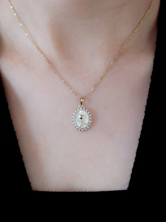 Vintage Rose Necklace