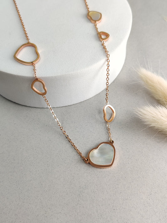 White Heart Necklace