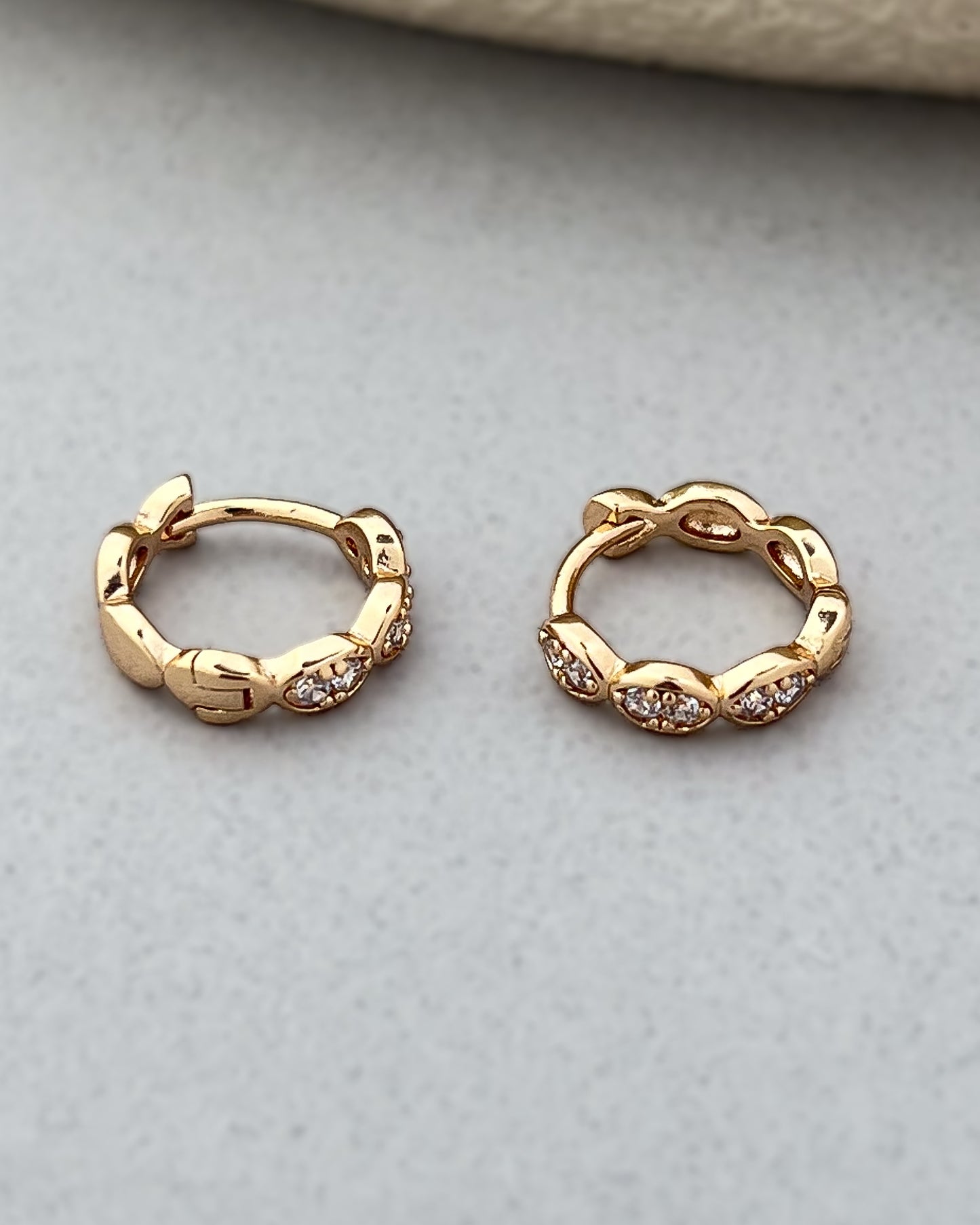 Twisted Vine Huggie Hoops