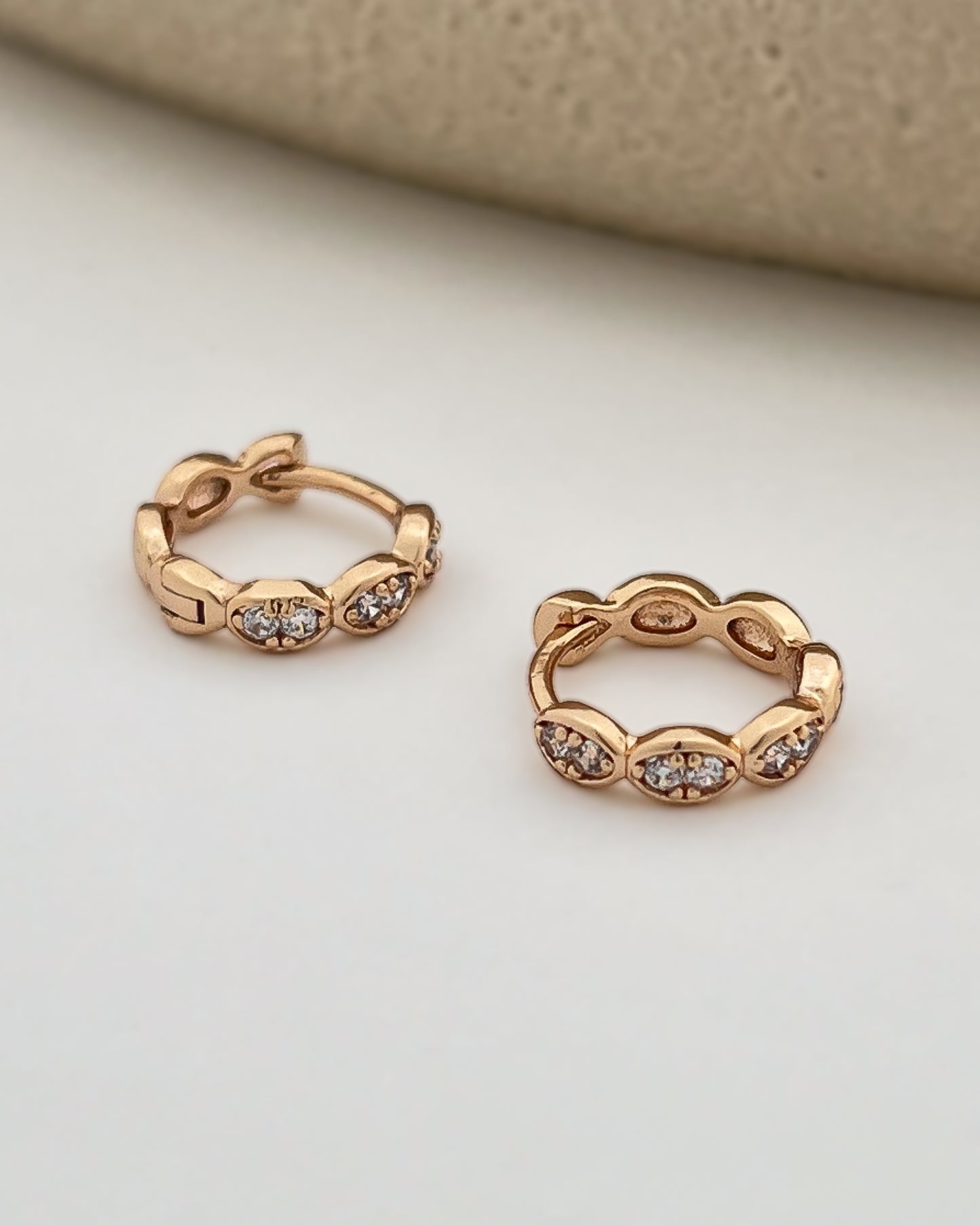 Twisted Vine Huggie Hoops