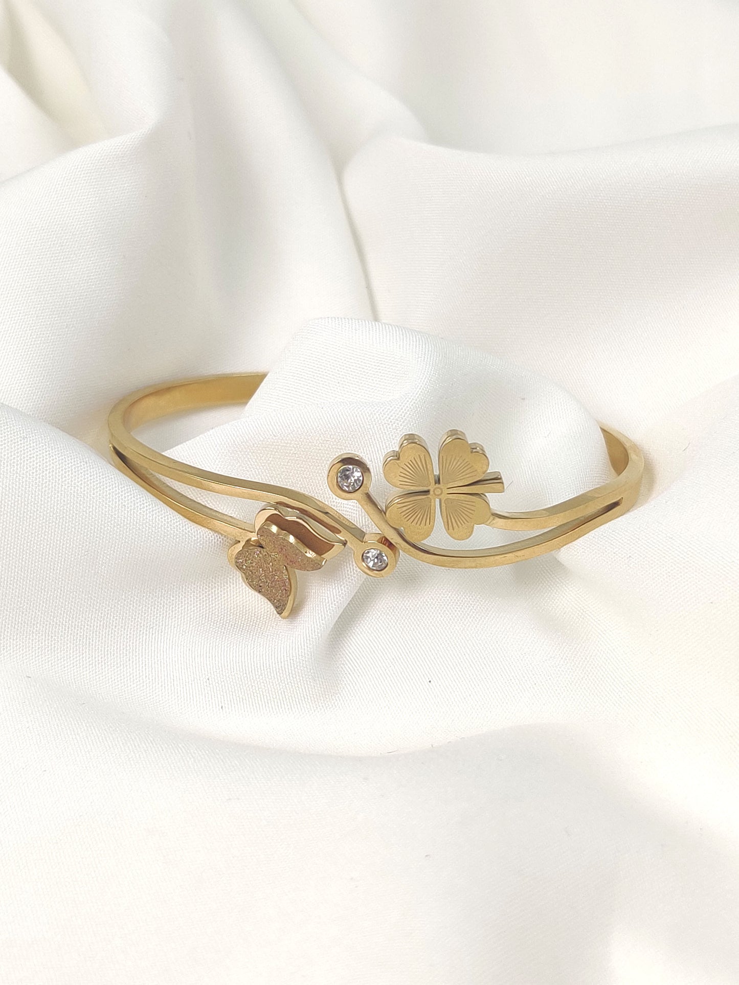 Gold Flower Bracelet Band