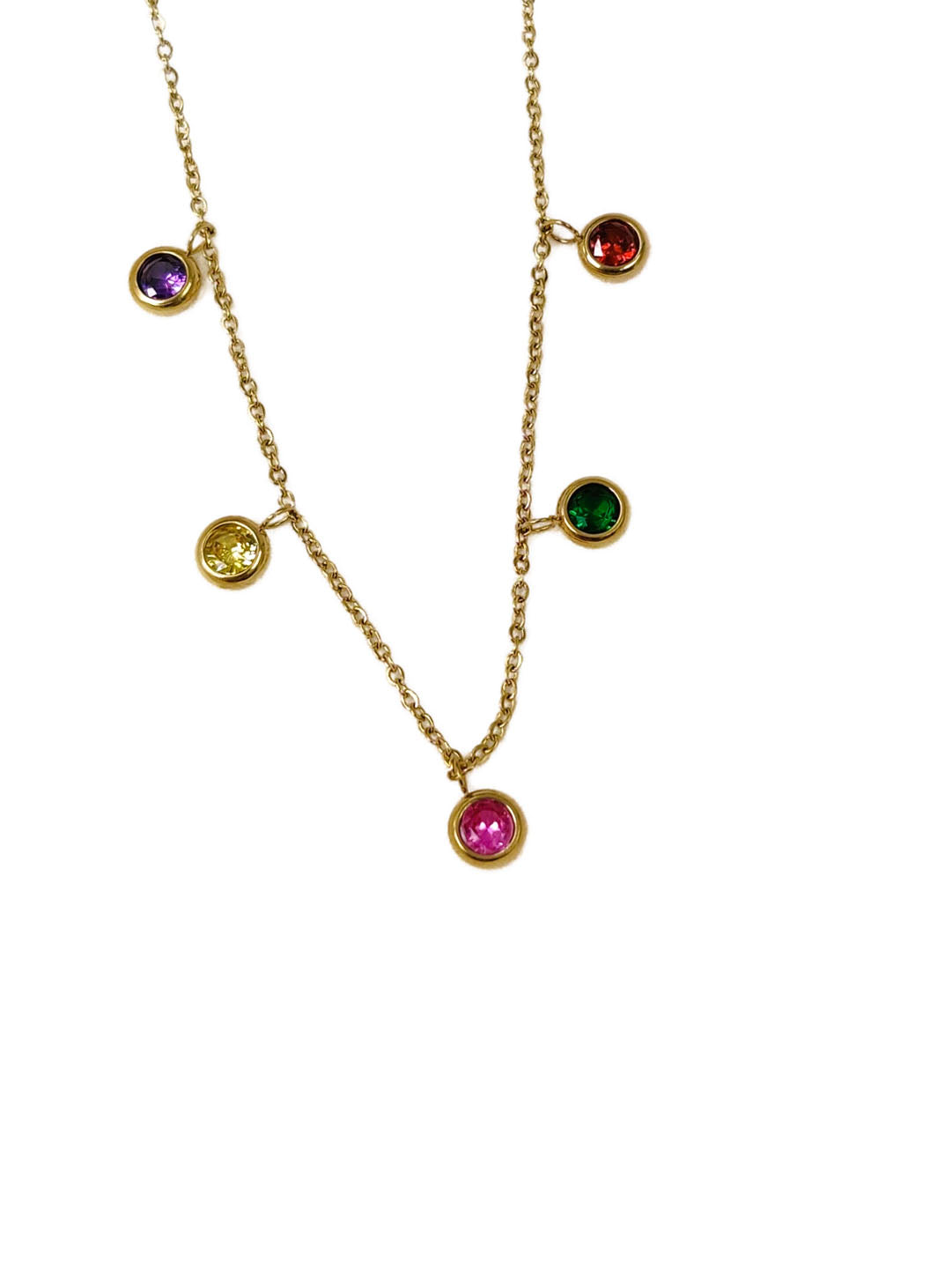 Multi Crystal Akina Necklace