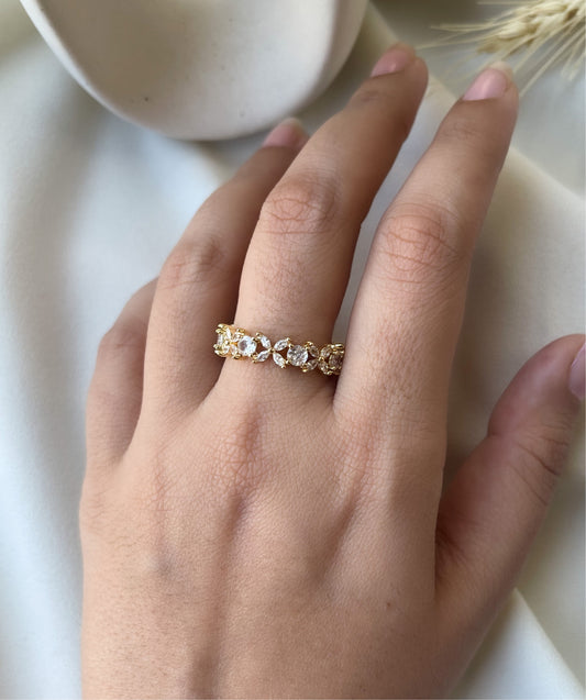 Crystal Steffy Ring (Gold)