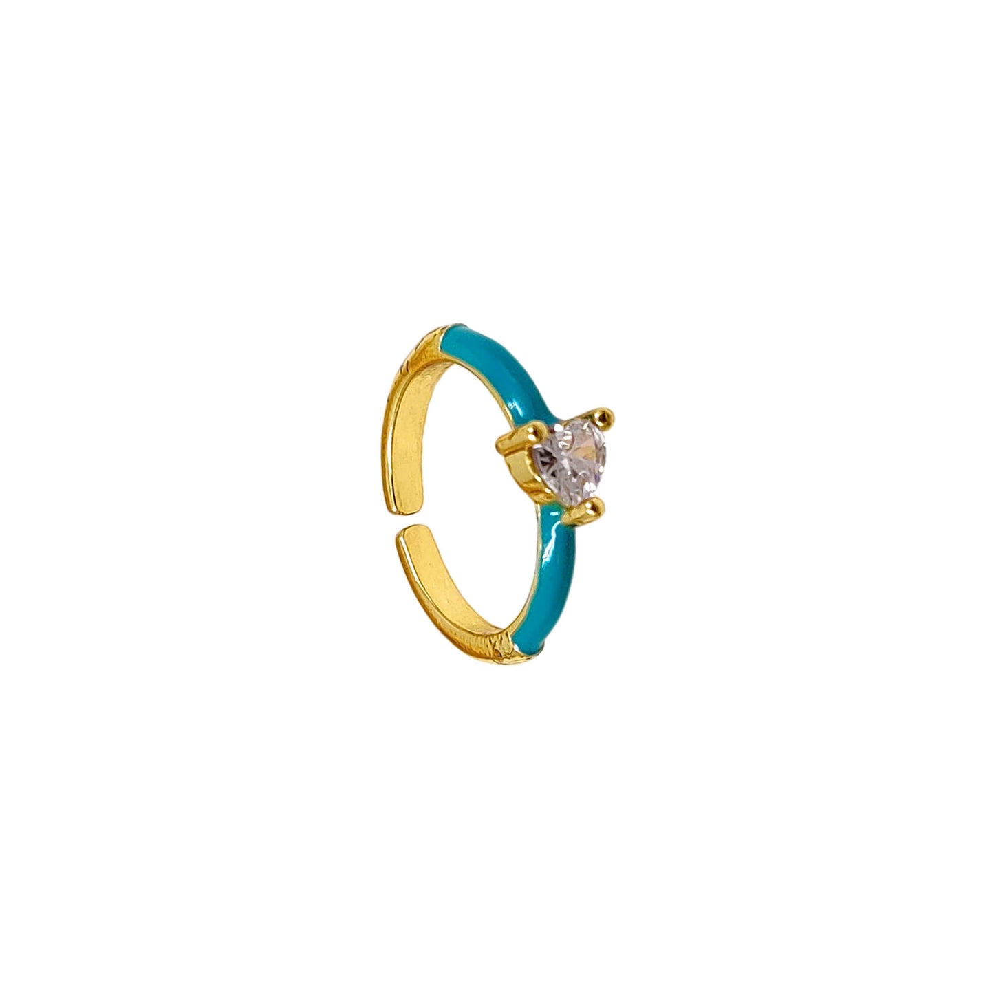 susie heart ring (turquoise blue)