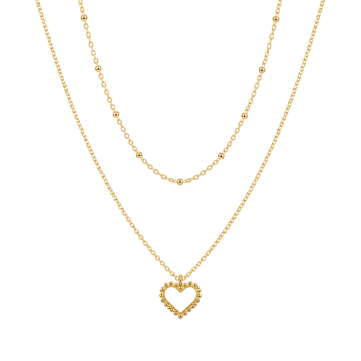 Kimmy Heart Layered Necklace