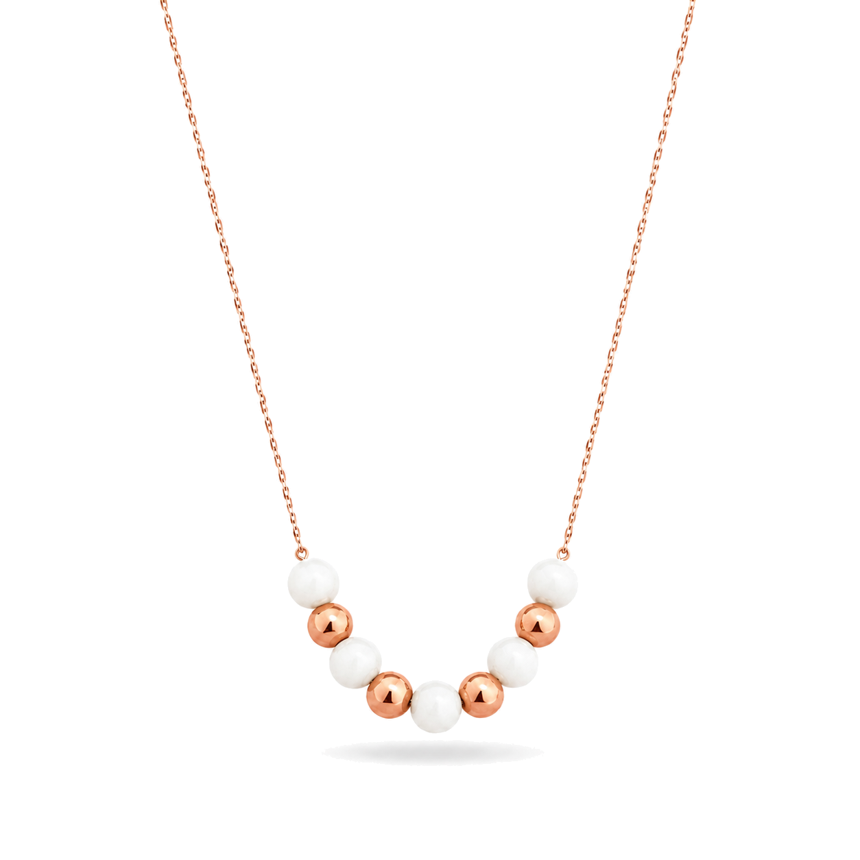 Amber Pearl Necklace (Rose gold)