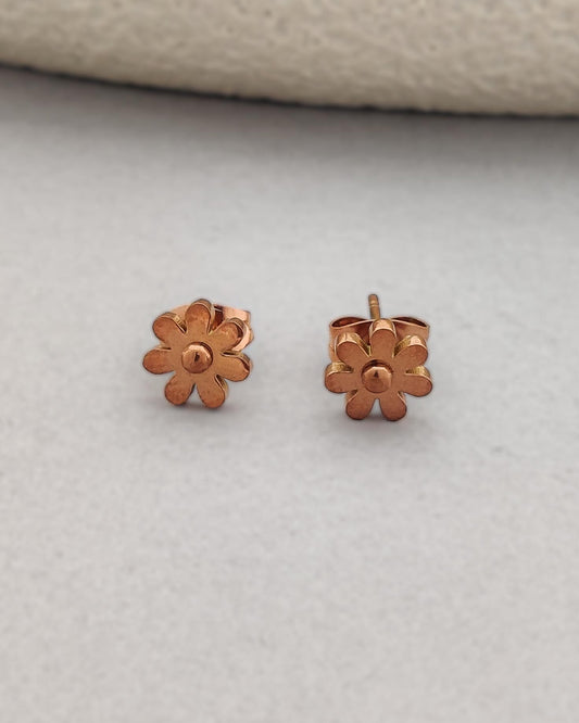 Rosegold Mini Flower Studs