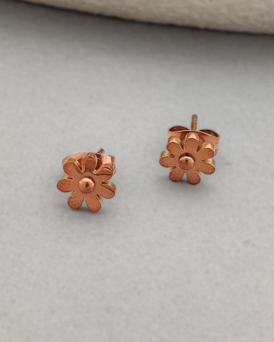 Rosegold Mini Flower Studs