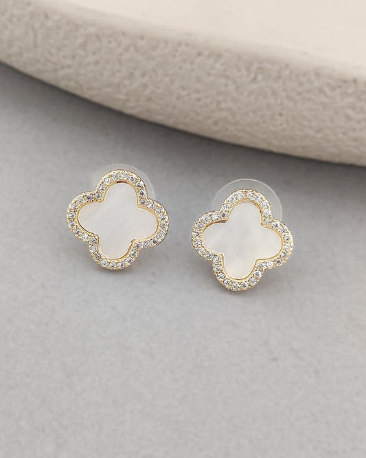 White Clover Earrings