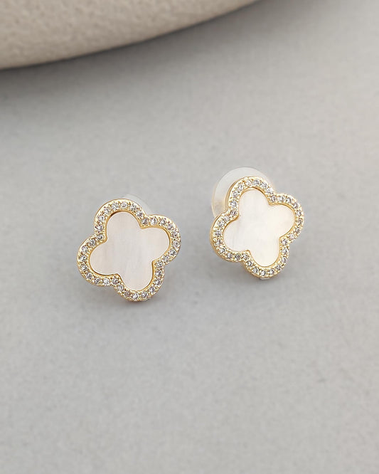 White Clover Earrings