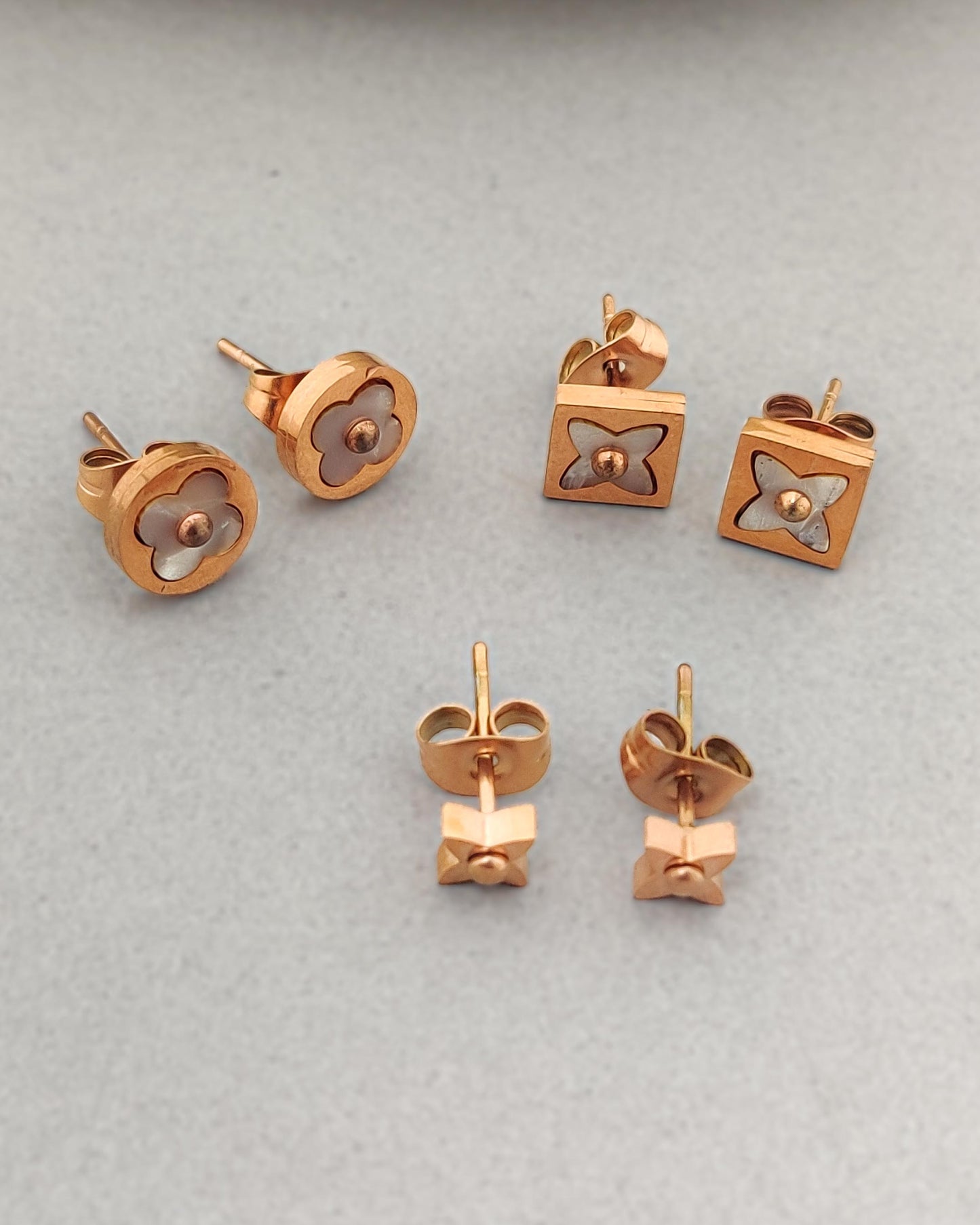 Steffy Earrings Set of 3 (White)