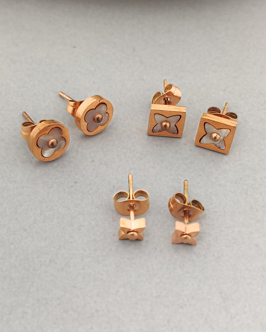 Steffy Earrings Set of 3 (White)