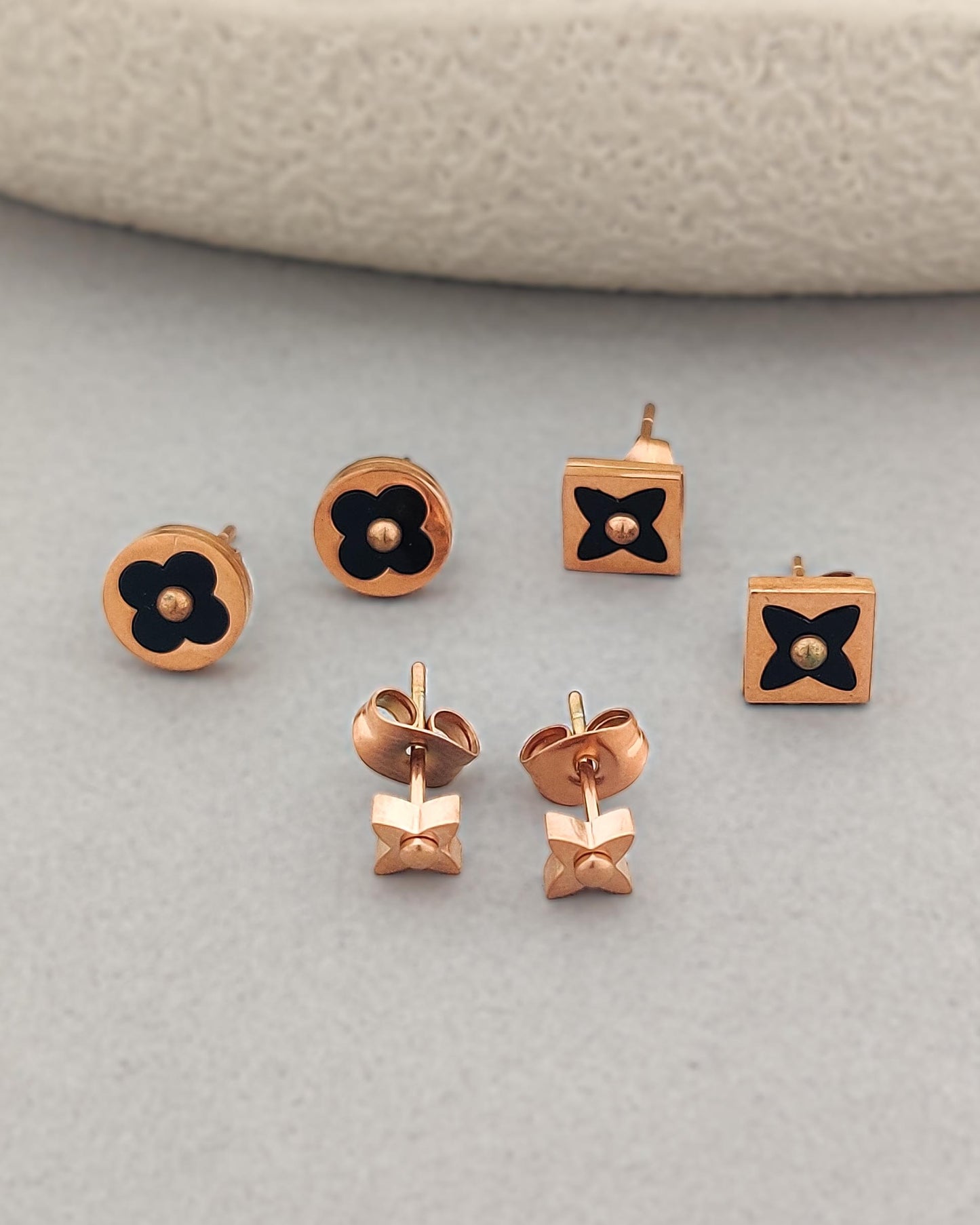 Steffy Earring Set Of 3 (Black)