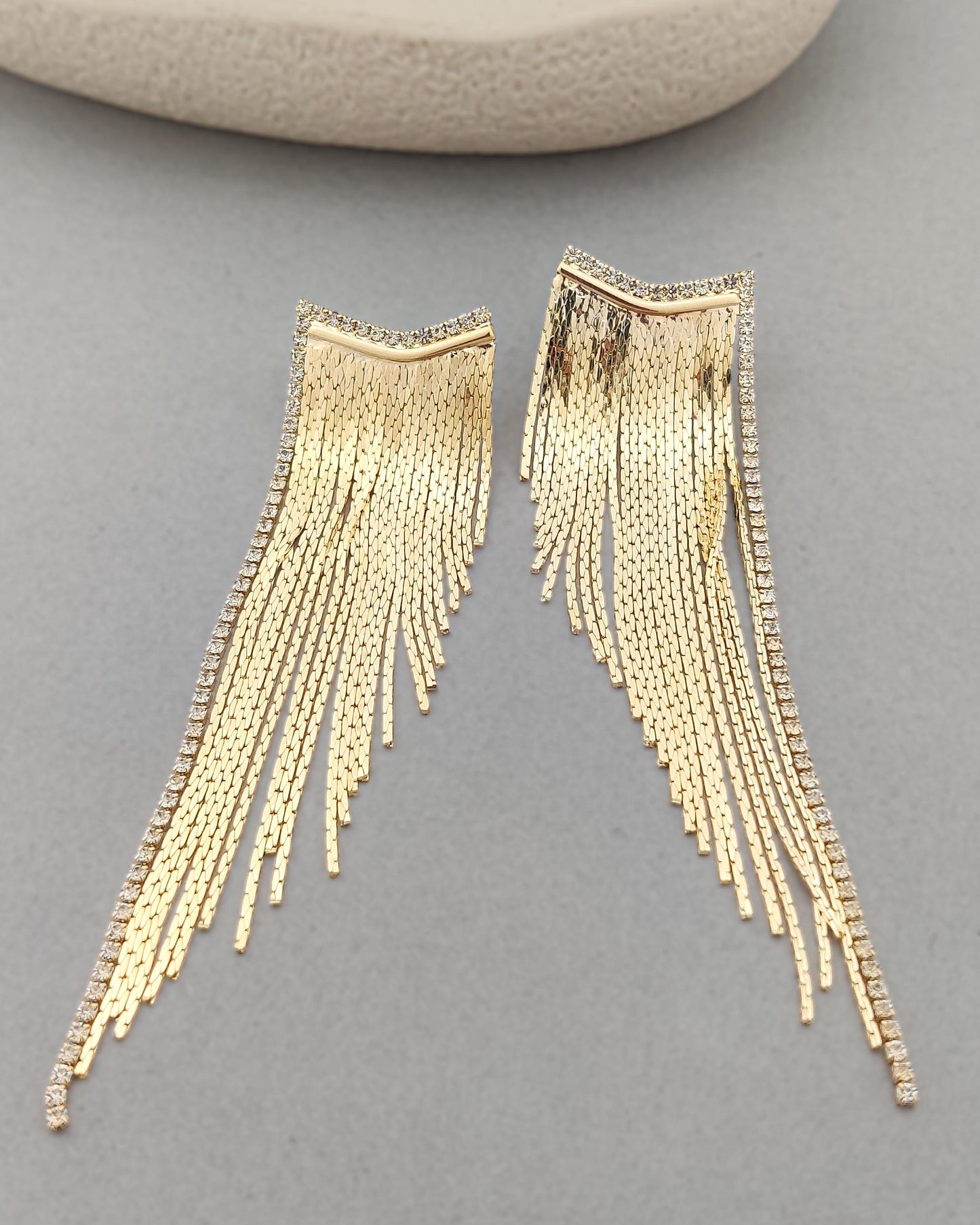 Crystal Mila Earrings (Gold)