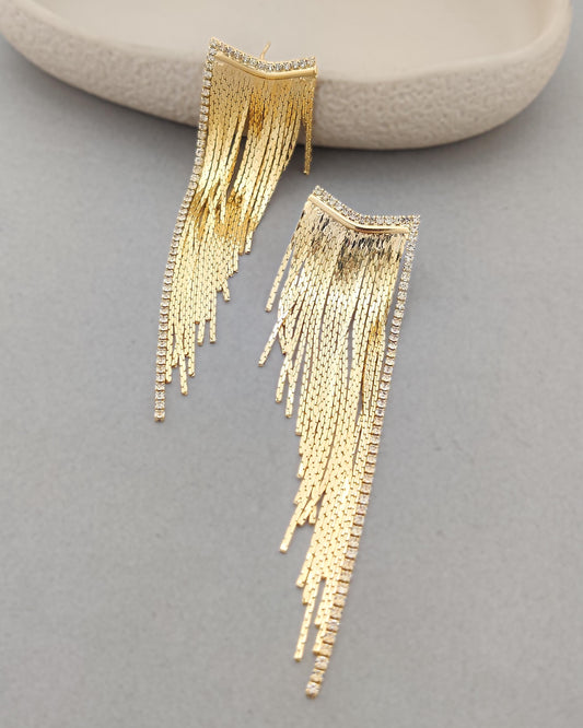 Crystal Mila Earrings (Gold)