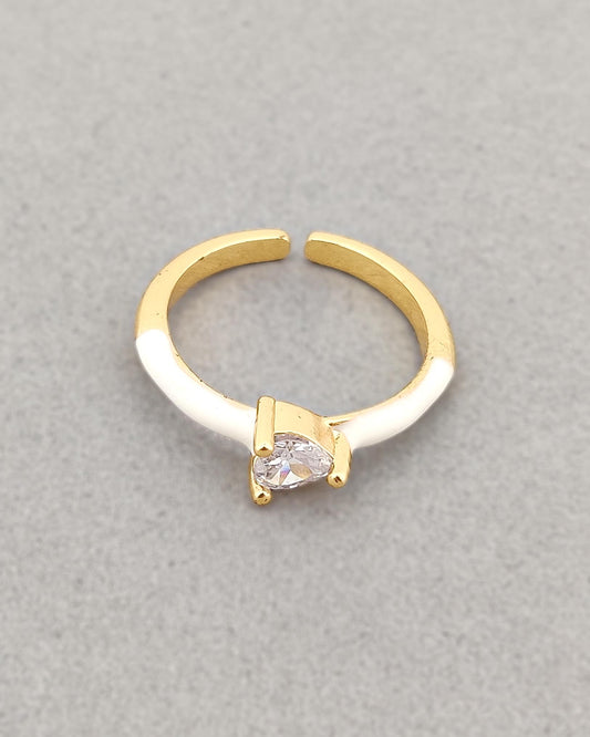 Susie heart ring (white)