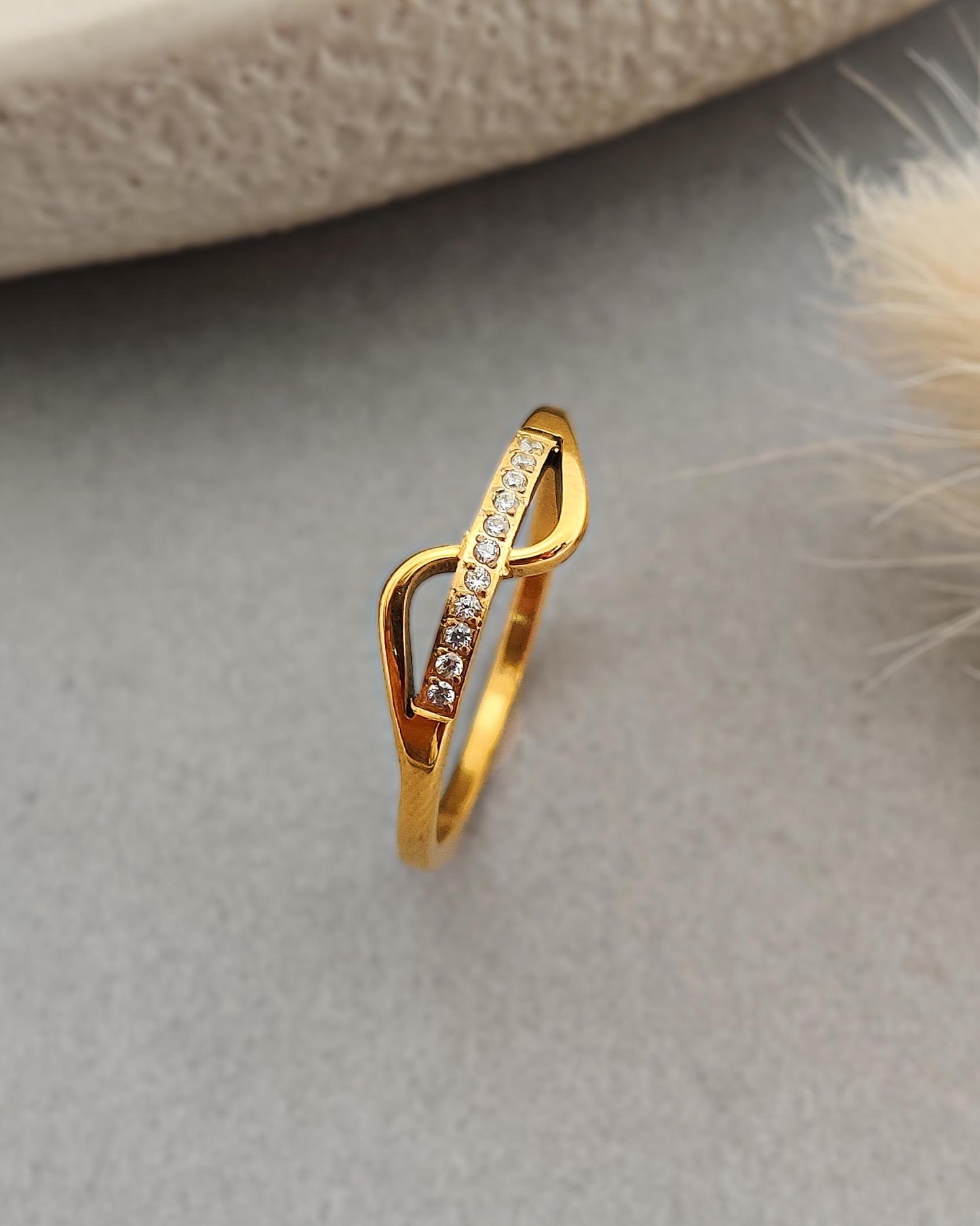 Golden Wave Ring