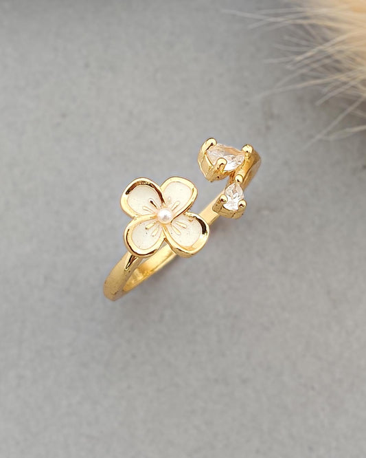 White Flower Ring