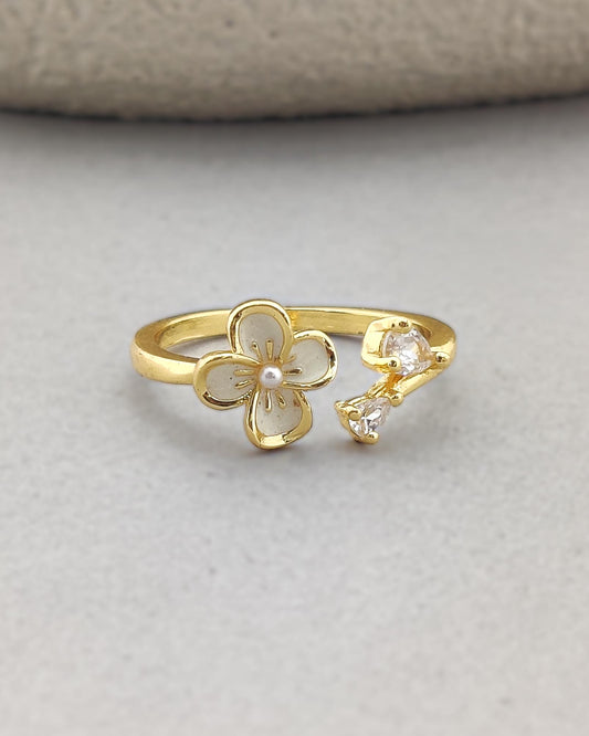 White Flower Ring