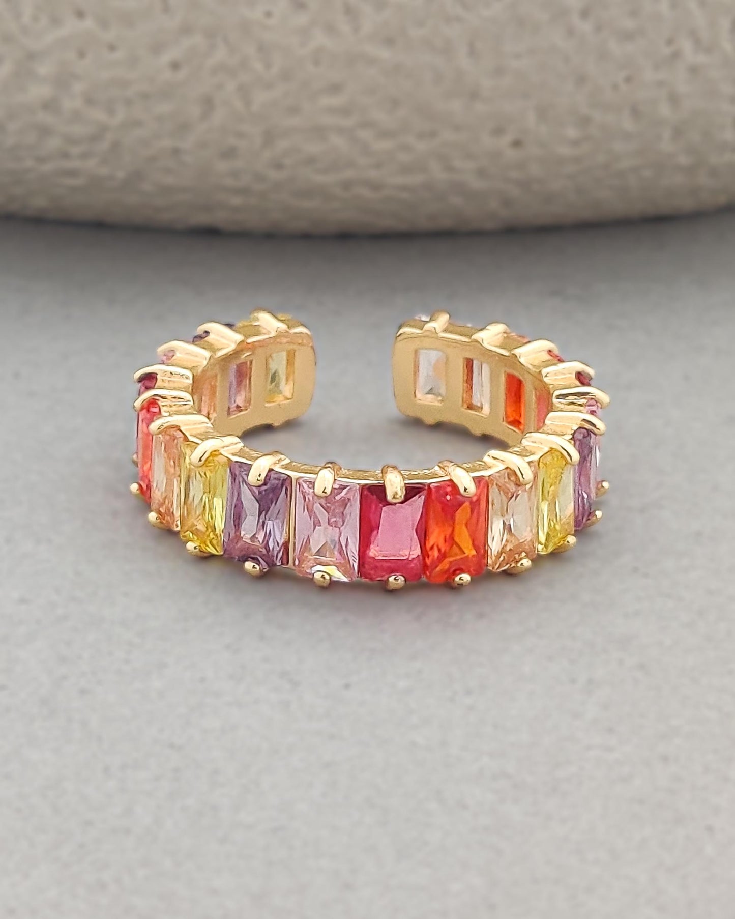 Multi Crystal sunny Ring