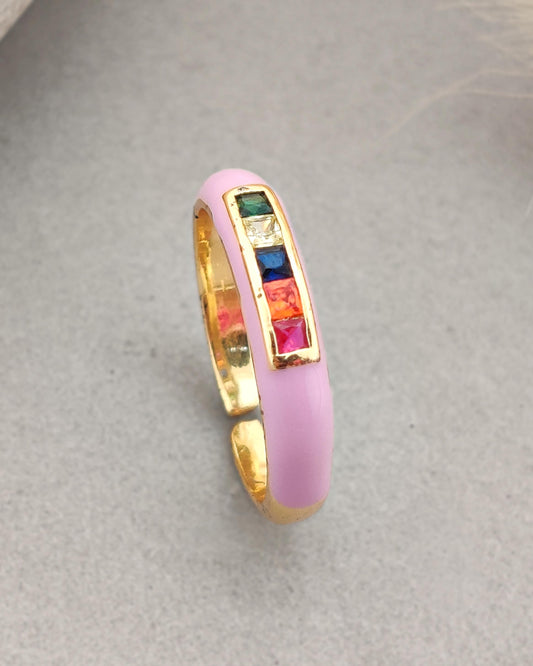 Crystal Color Pop Ring ( Lavender )