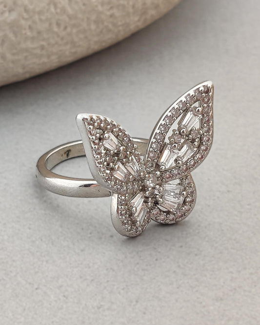 Crystal Cindy Butterfly Ring