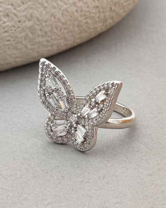 Crystal Cindy Butterfly Ring