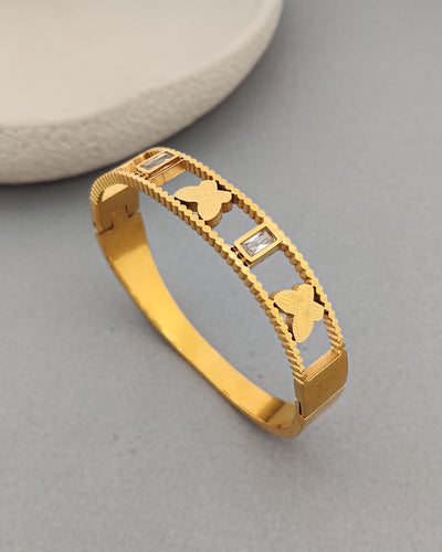 Baguette Butterfly Bracelet Band(Gold)