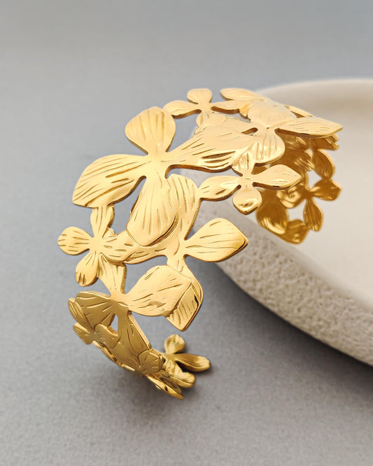 Saffron Flower Cuff Bracelet
