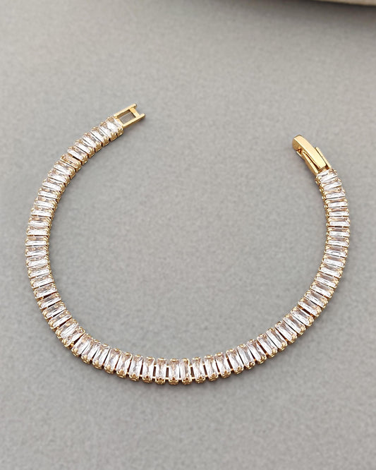 Baguette Tennis Bracelet (Gold)