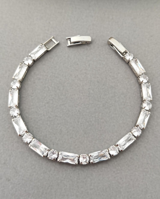 Crystal Samba Tennis Bracelet (Silver)