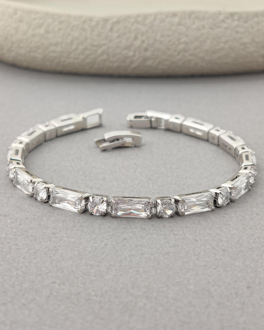 Crystal Samba Tennis Bracelet (Silver)