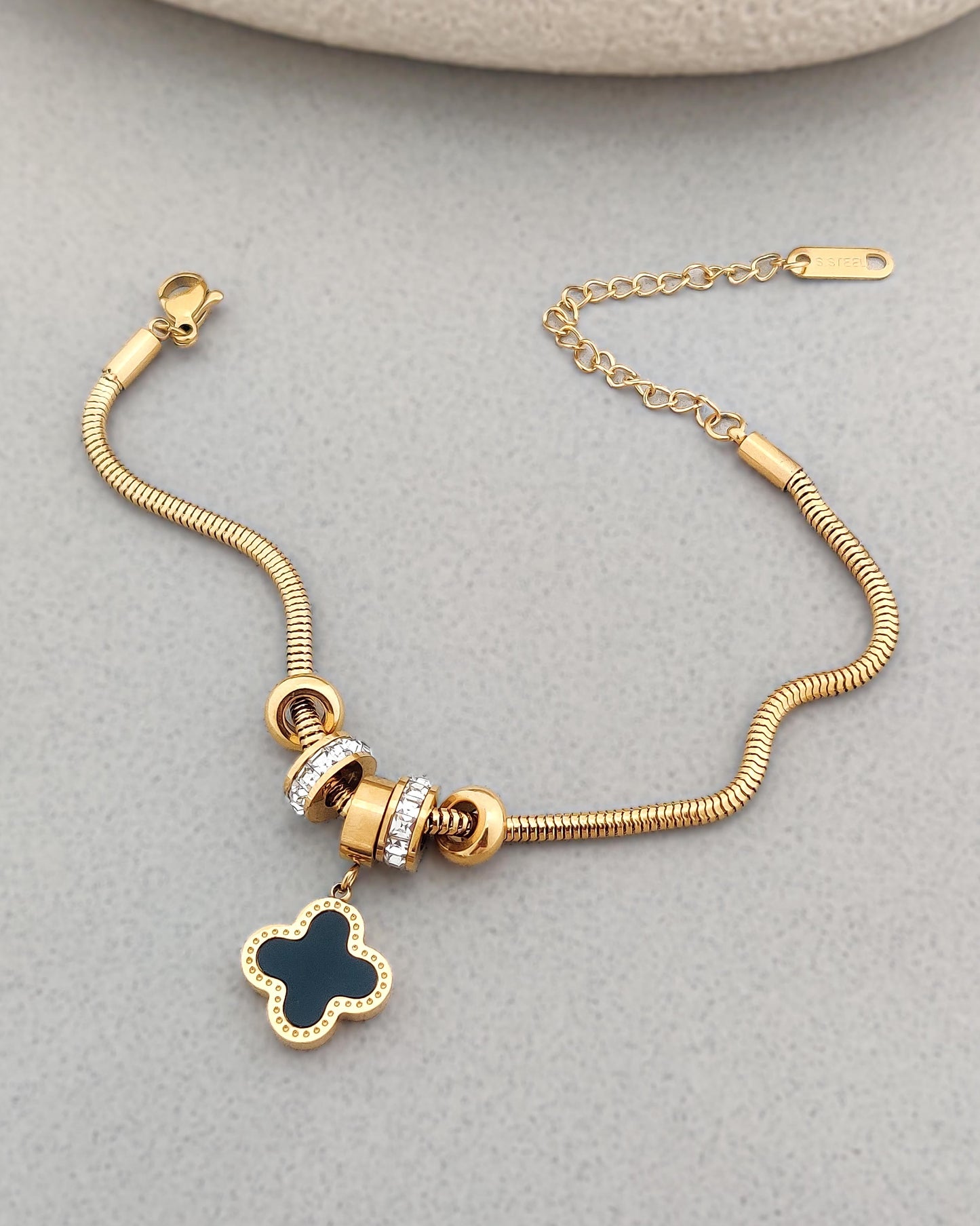 Reversible Clover Charm Bracelet