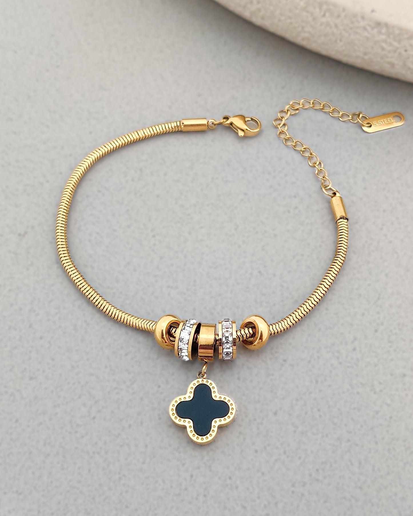 Reversible Clover Charm Bracelet