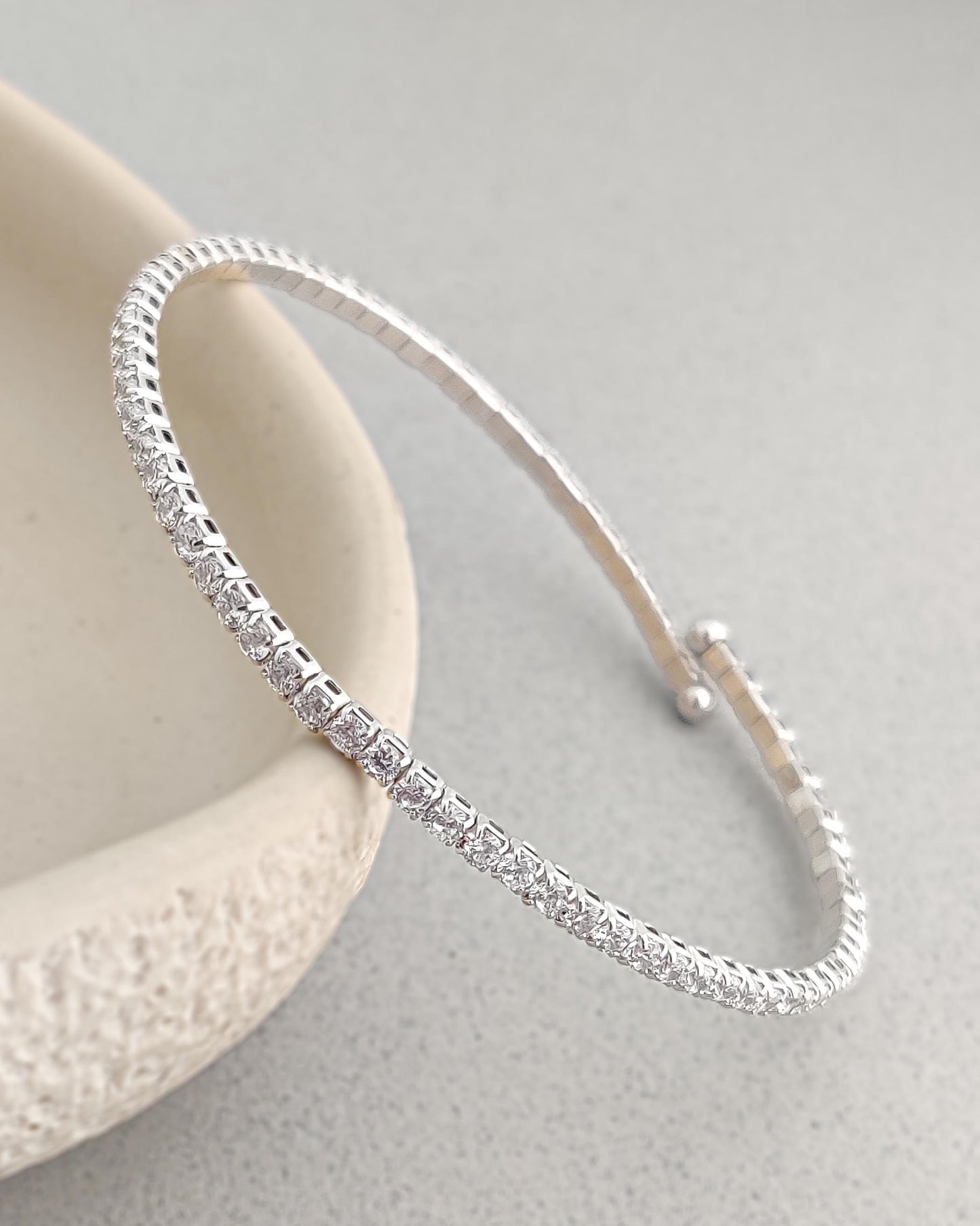 Flexible Crystal Bracelet Band (Silver)