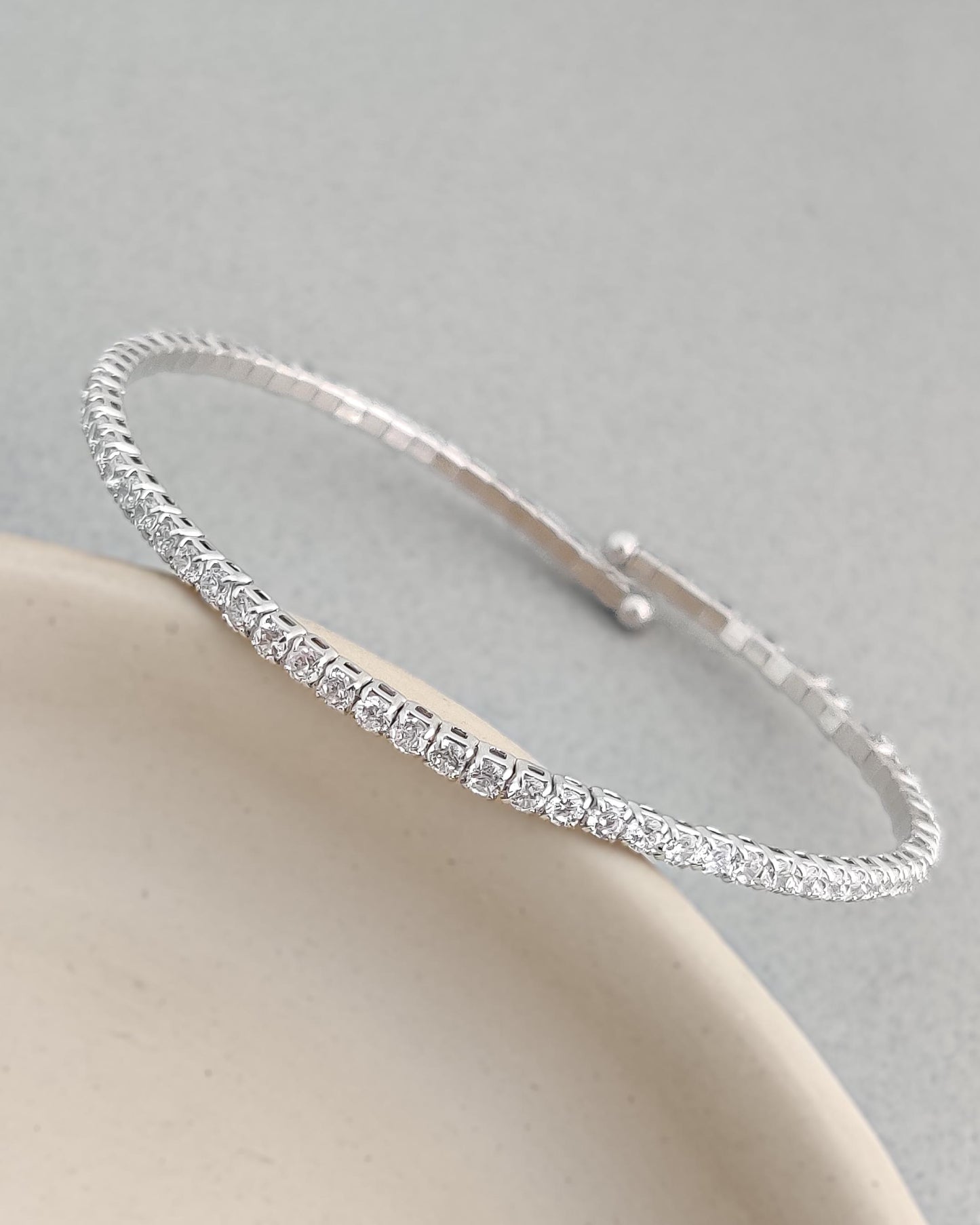 Flexible Crystal Bracelet Band (Silver)