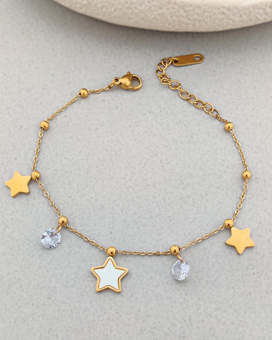 Stevie Star Charm Bracelet ( Gold)