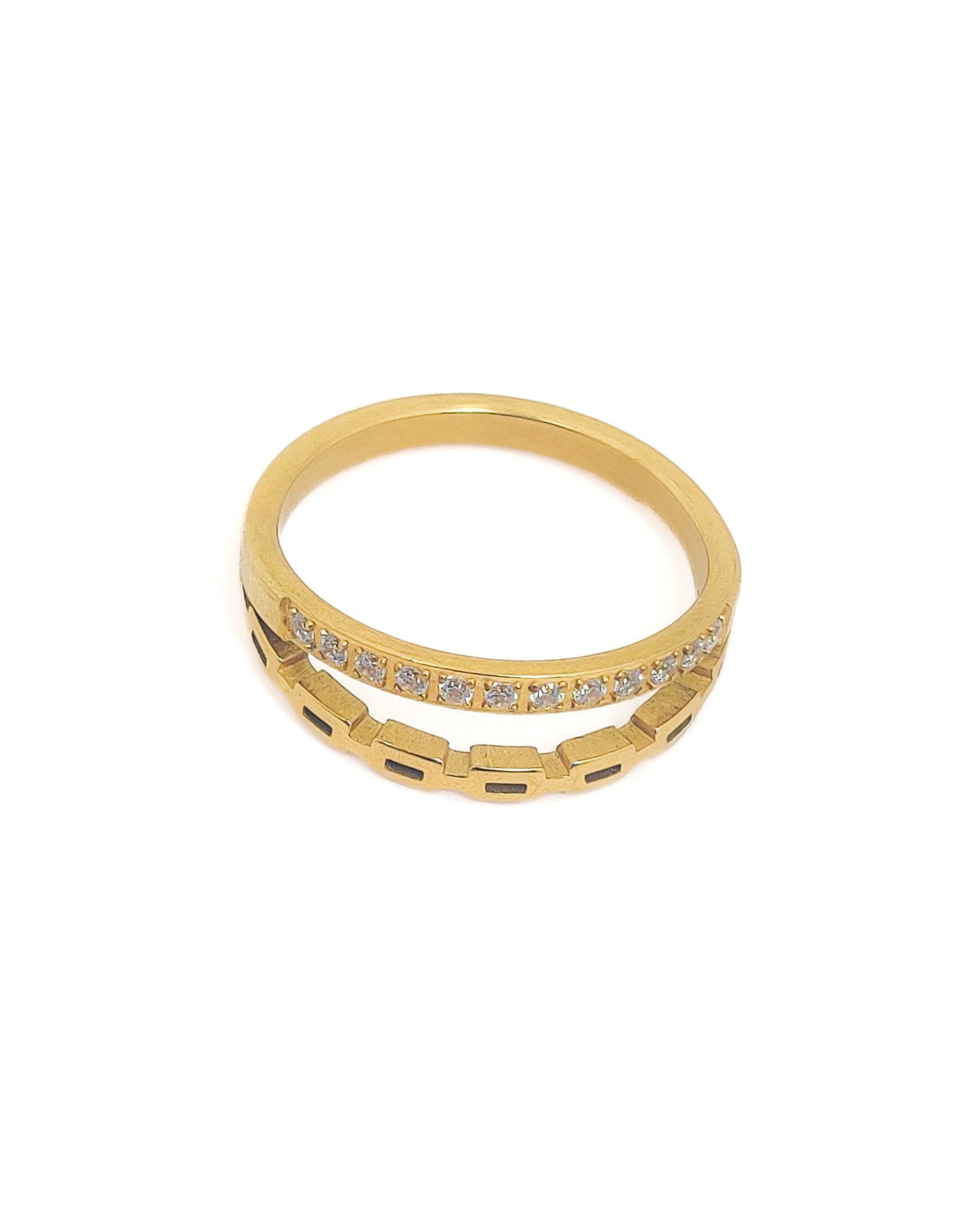 Crystal Link Ring